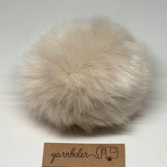 Faux Fur PomPoms - Snap On -Yarnboler - YourNextKnit