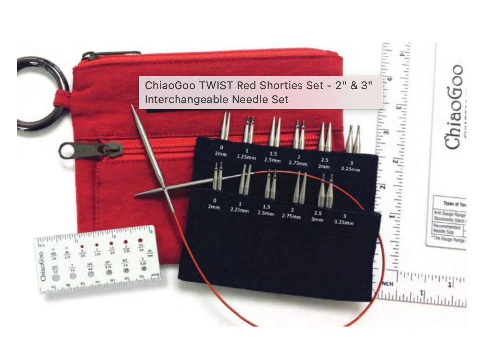 Chiaogoo TWIST Red Shorties Interchangeable Set - YourNextKnit