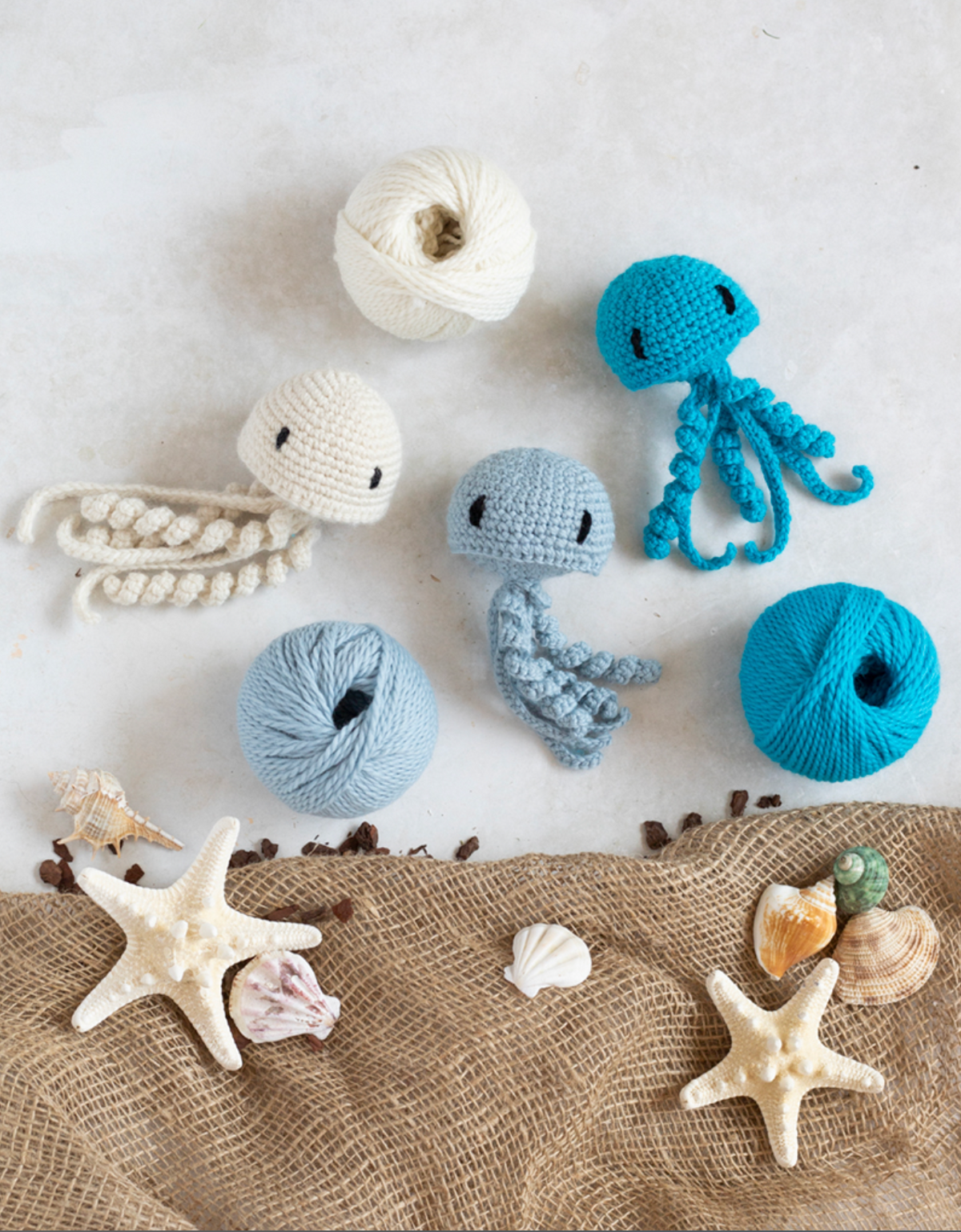 TOFT Animals -Mini Mike the Jellyfish Kit - YourNextKnit