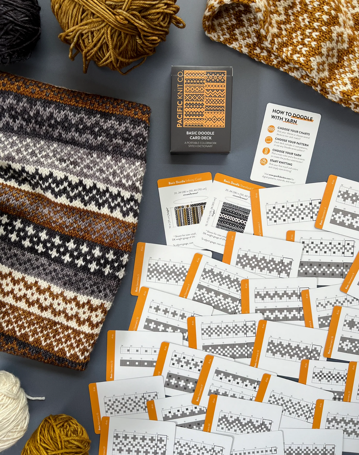 Pacific Knit Co - Basic Doodle Card Deck - YourNextKnit