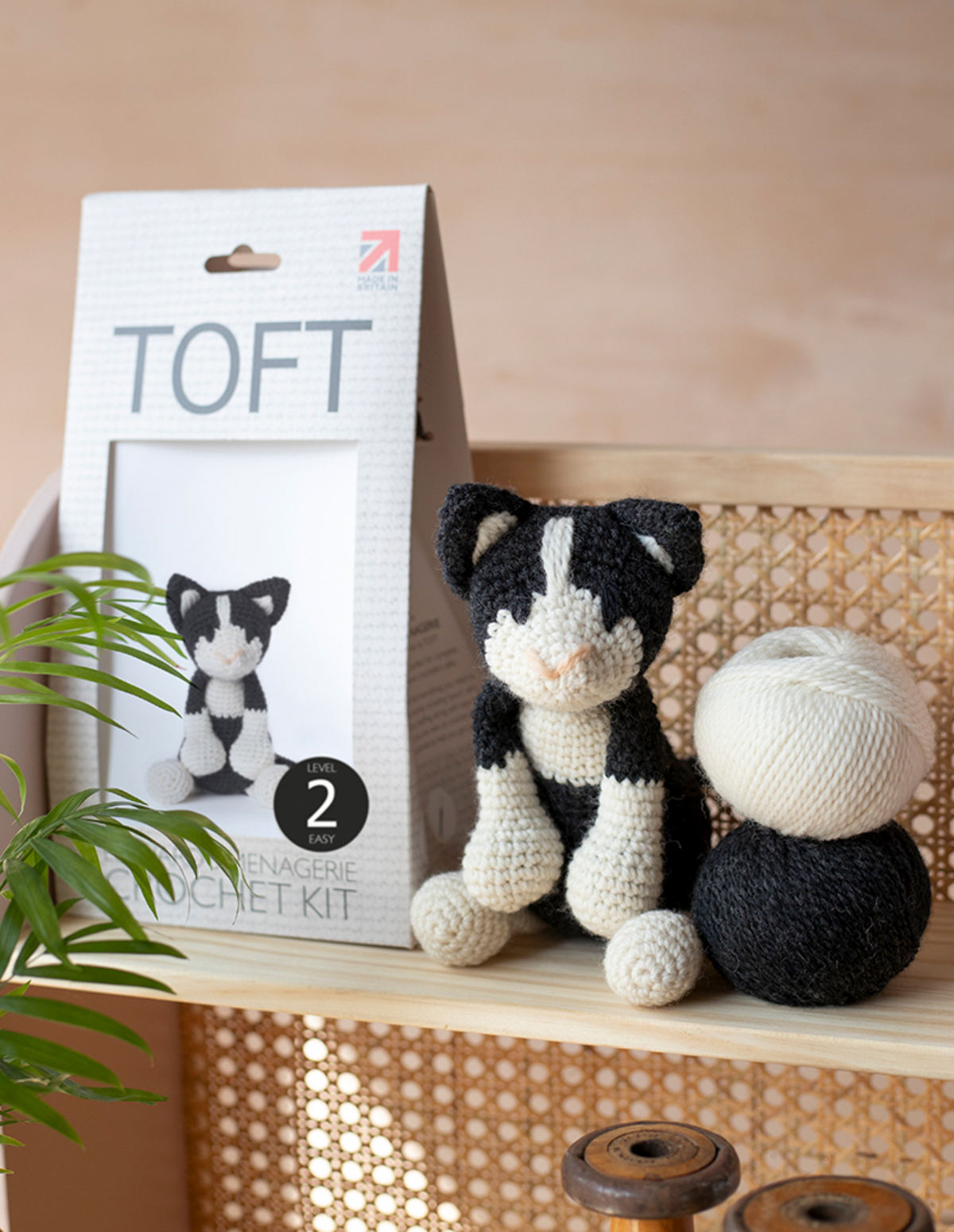 TOFT Animals - Paddy the black and white cat kit - YourNextKnit