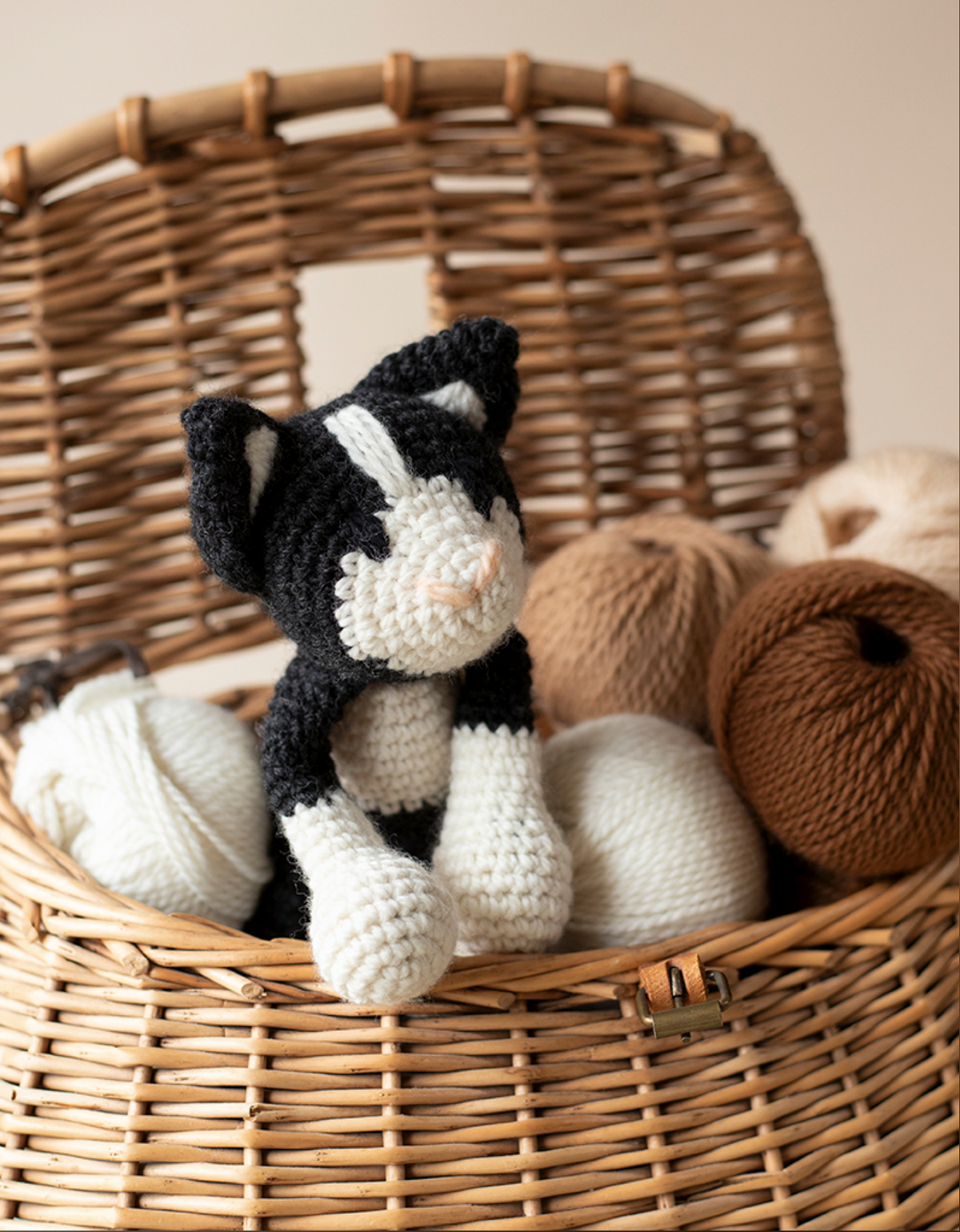 TOFT Animals - Paddy the black and white cat kit - YourNextKnit