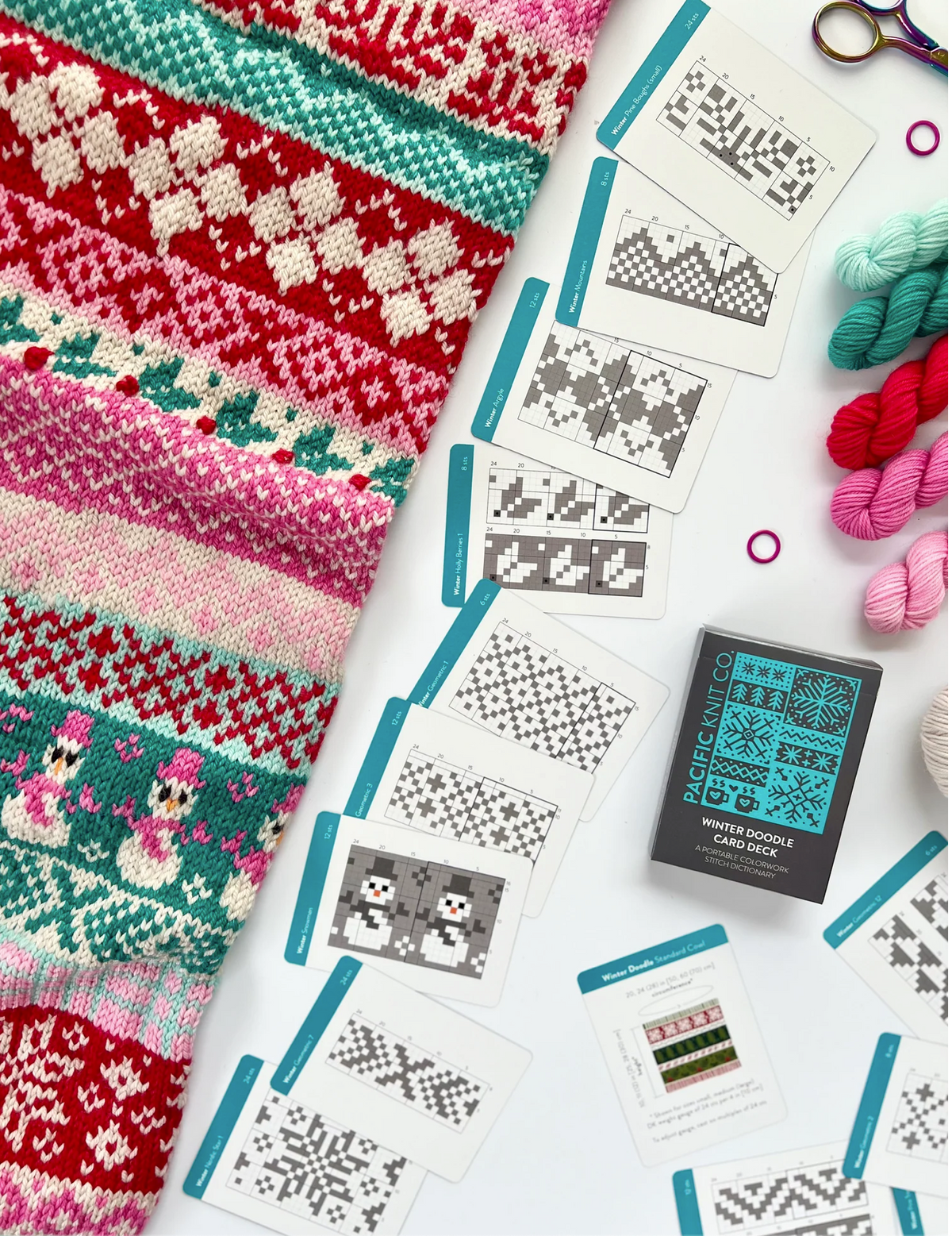 Pacific Knit Co - Winter Doodle Card Deck - YourNextKnit