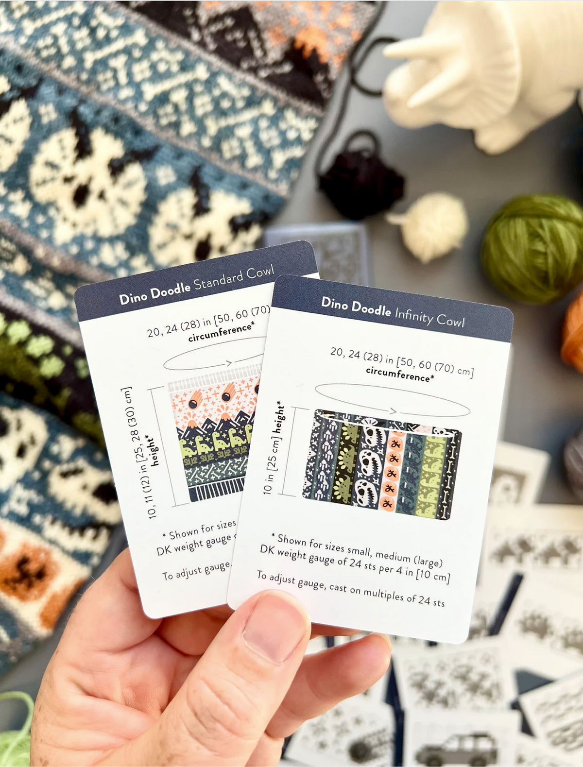 Pacific Knit Co - Dino Doodle Card Half Deck - YourNextKnit