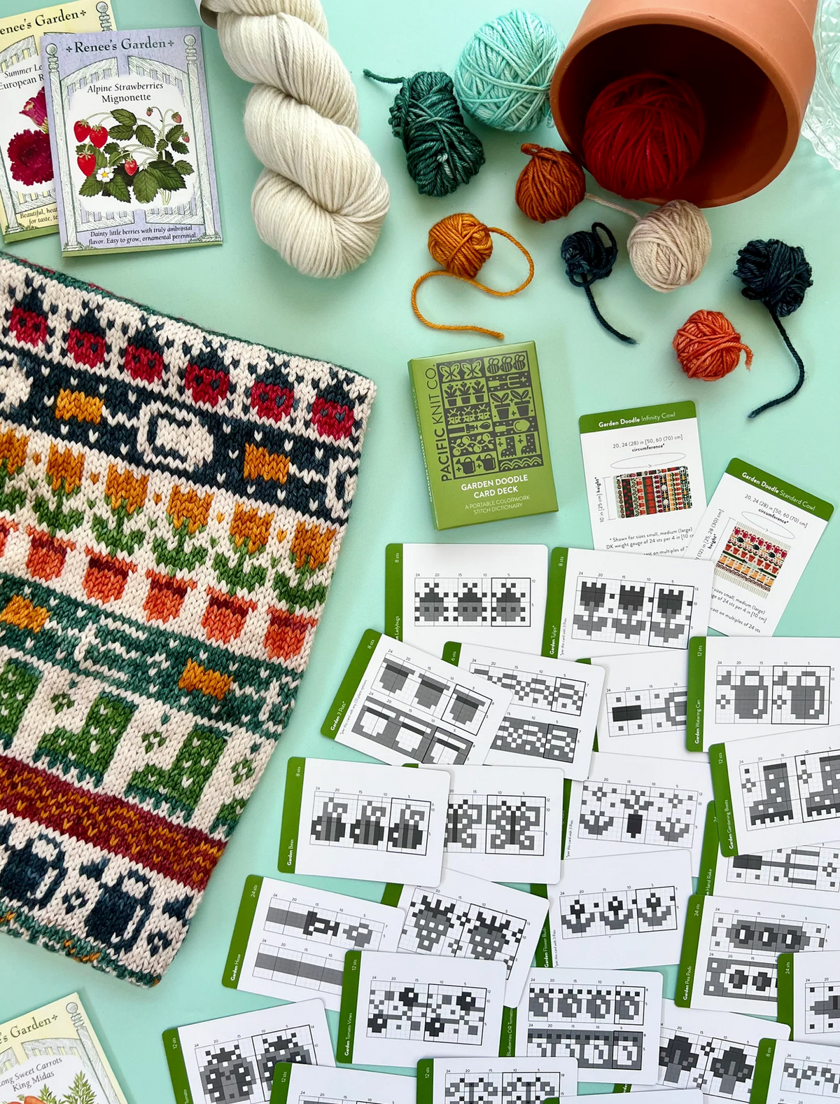 Pacific Knit Co - Garden Doodle Card Half Deck - YourNextKnit